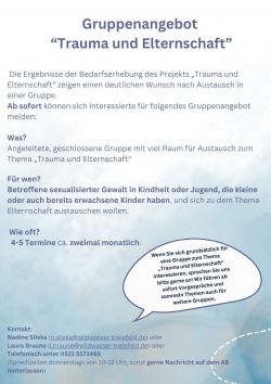 Poster-Gruppenangebot-Trauma-und-Elternschaft-Wildwasser-Bielefeld